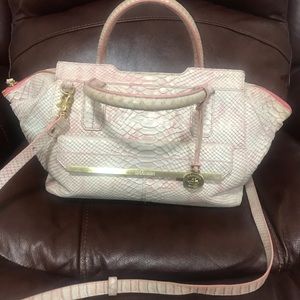 PINK BRAHMIN Croc Satchel   GORGEOUS